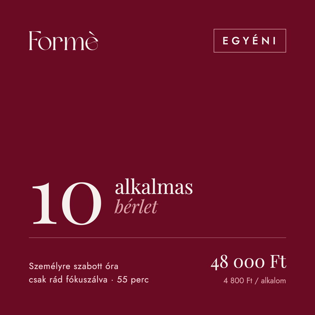 10 alkalmas bérlet - Egyéni
