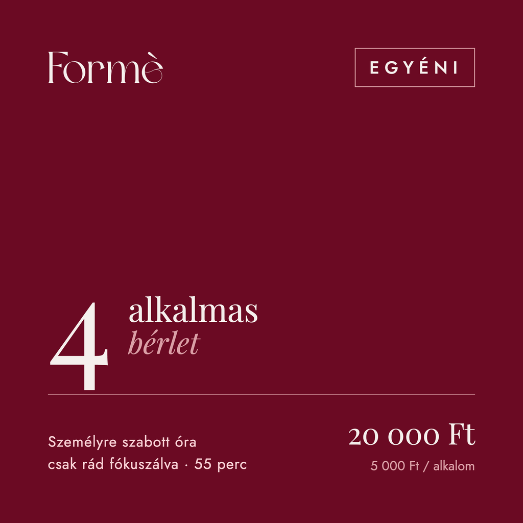 4 alkalmas bérlet - Egyéni